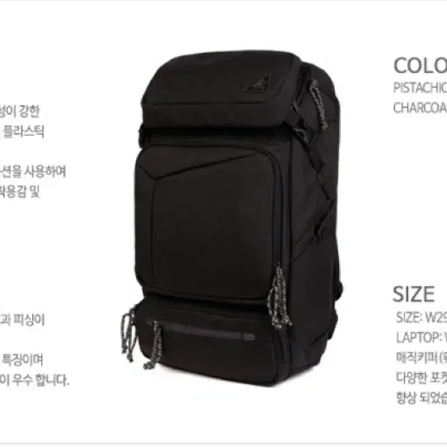 [BUNJANG] Kangol Glamping Max Big Backpack Charcoal / 캉골 글램핑 맥스 빅 백팩 차콜컬러 중고품