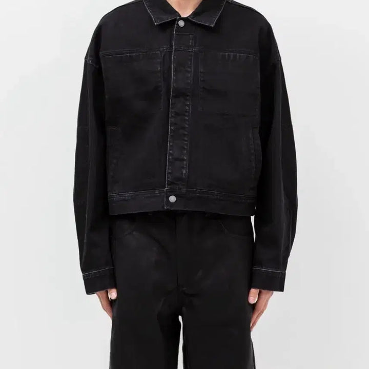 [BUNJANG] Entire Studio Vintage Washed Cropped Oversized Jacket / 엔타이어 스튜디오 자켓