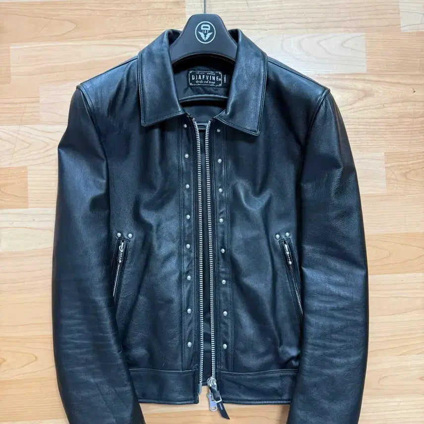 [BUNJANG] Diafvine Studded Leather Jacket Black Steer Hide S / 마지막 가격) 디아프바인 스터드 레더 자켓 S