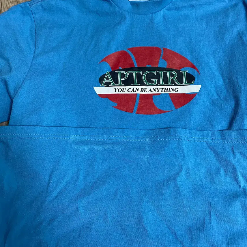 [BUNJANG] Apartment Short Sleeve T-Shirt Sky Blue / [M] 아파트먼트 반팔티셔츠 스카이블루