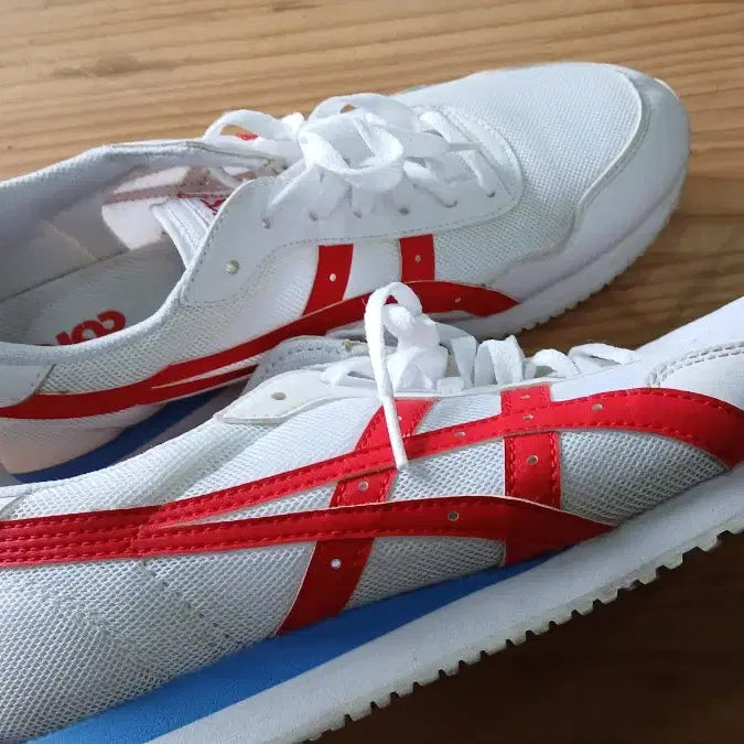 [BUNJANG] Asics Running Shoes White/Red Size 270 / 아식스 런닝 흰색/빨강 운동화  270사이즈