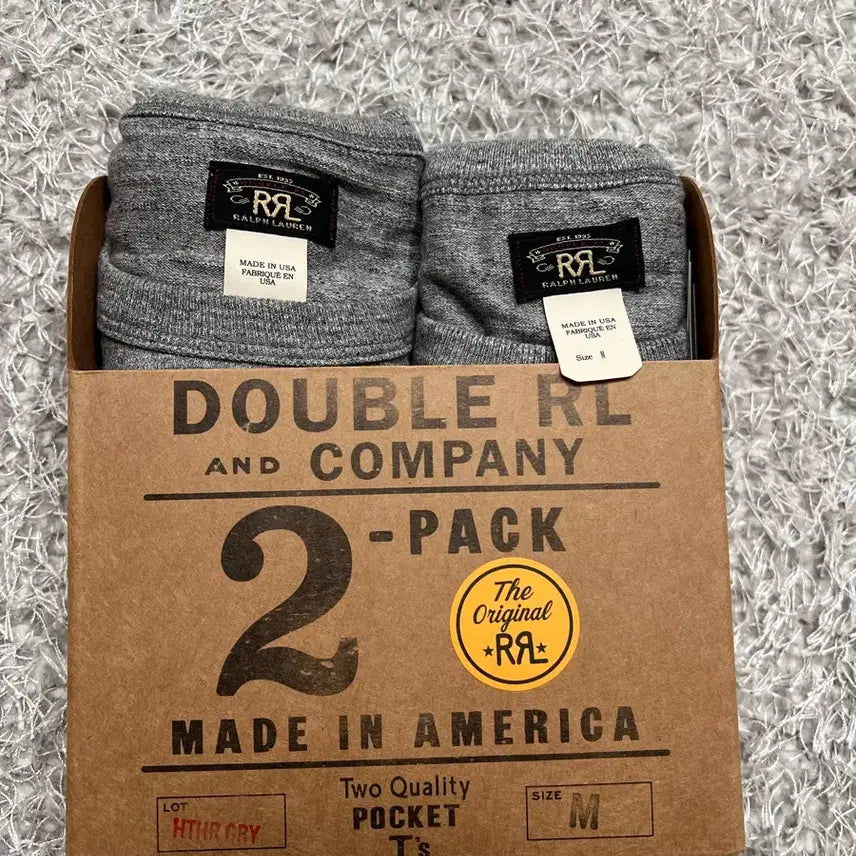 [BUNJANG] RRL Double RL Garment Dyed Pocket T-Shirt Two-Pack (1 Piece) Black/White / 더블알엘 RRL 반팔 투팩(1개)  [가먼트 다이 포켓 티셔츠 투팩]