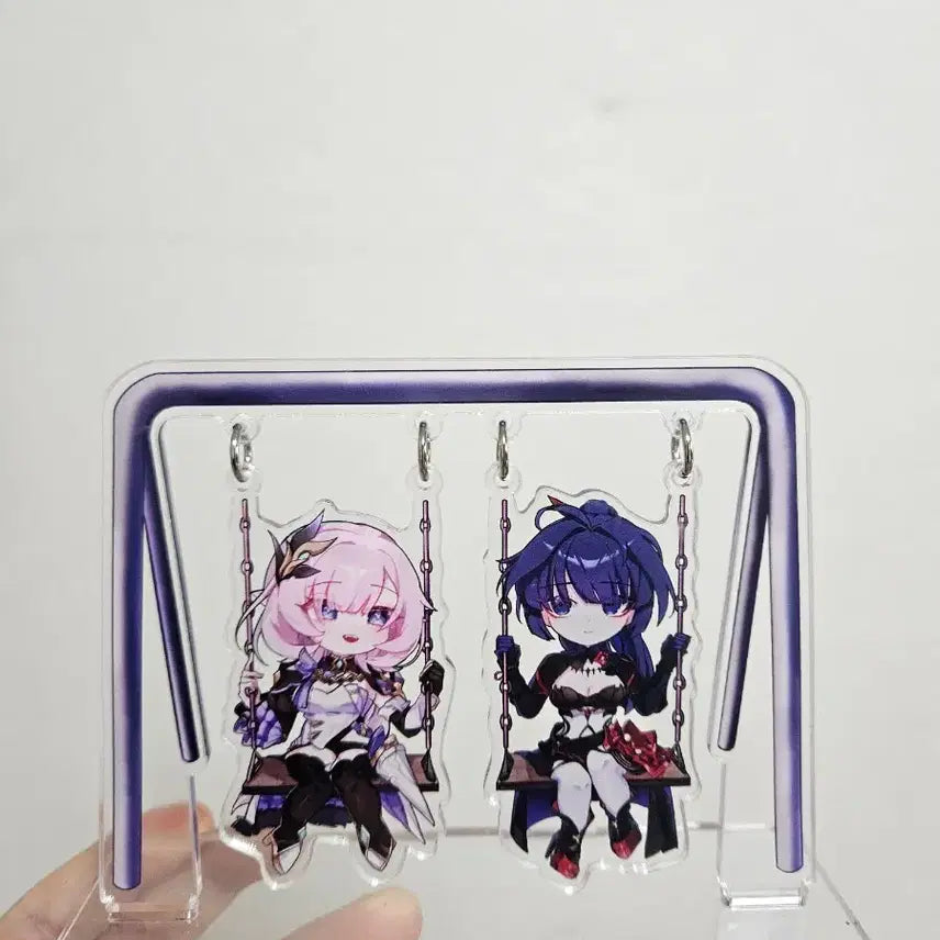 [BUNJANG] Genshin Impact Elysia Mei Swing Acrylic Stand / 붕괴3rd 엘리시아 메이 그네 아크릴 스탠드