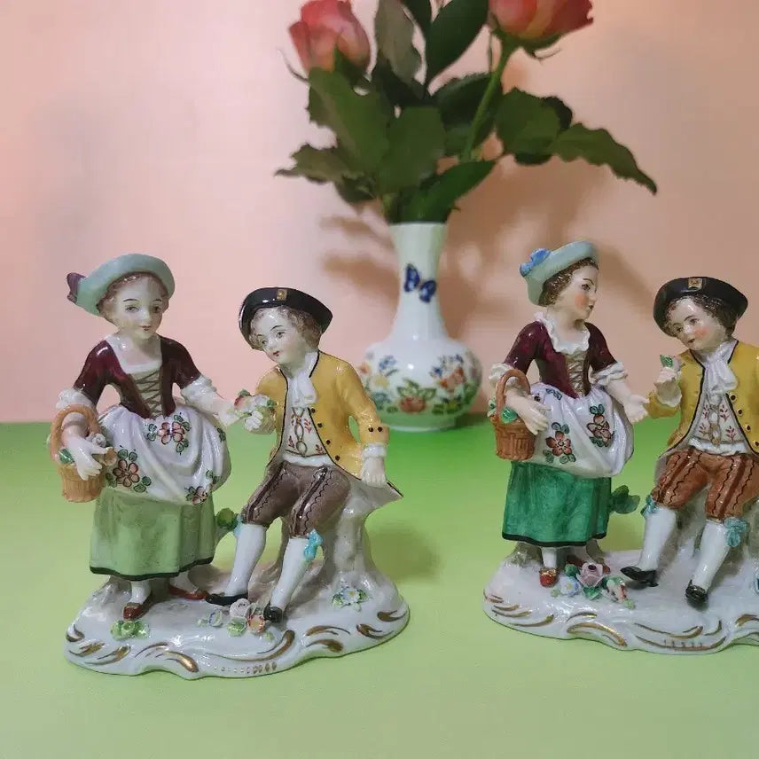 [BUNJANG] Sitzendorf Multi-color Porcelain Figurines / 드레스덴 시첸도르프