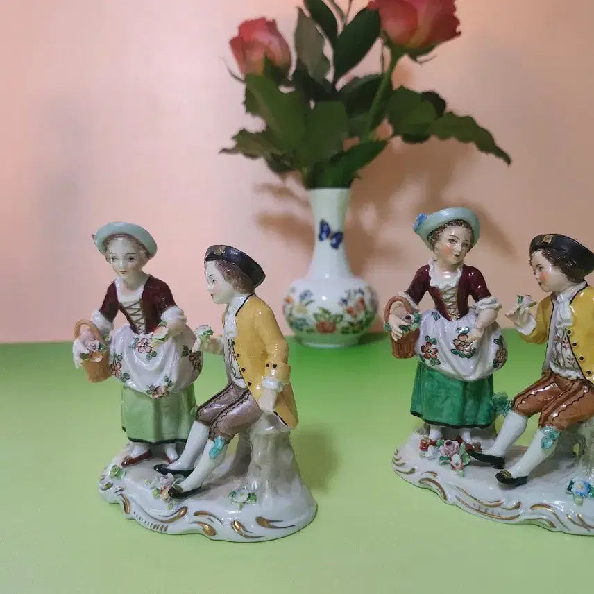 [BUNJANG] Sitzendorf Multi-color Porcelain Figurines / 드레스덴 시첸도르프
