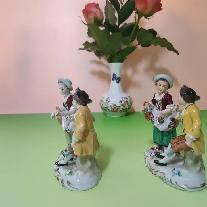 [BUNJANG] Sitzendorf Multi-color Porcelain Figurines / 드레스덴 시첸도르프