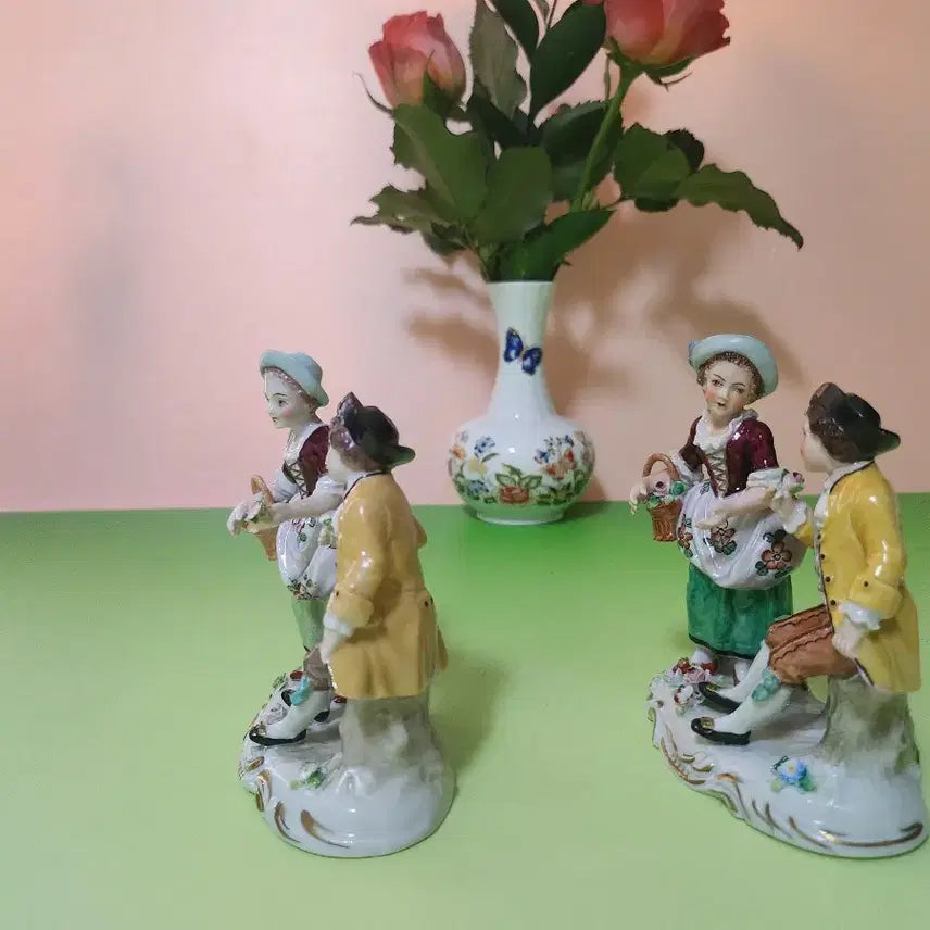 [BUNJANG] Sitzendorf Multi-color Porcelain Figurines / 드레스덴 시첸도르프