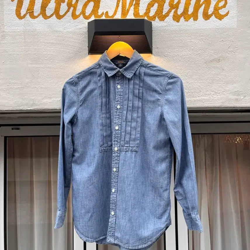 [BUNJANG] Polo Ralph Lauren Chambray Pintuck Shirt / 폴로 랄프로렌 샴브레이 턱 디테일 셔츠  Polo Ralph Lauren