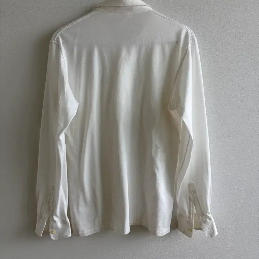 [BUNJANG] Christian Dior Sport White Long Sleeve Polo Shirt / 크리스찬 디올 스포츠 화이트 긴팔 폴로셔츠