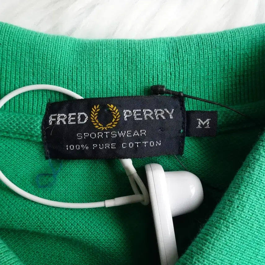 [BUNJANG] Fred Perry Green Pique Polo Shirt M / 프레드페리  그린 피케 카라티 1988