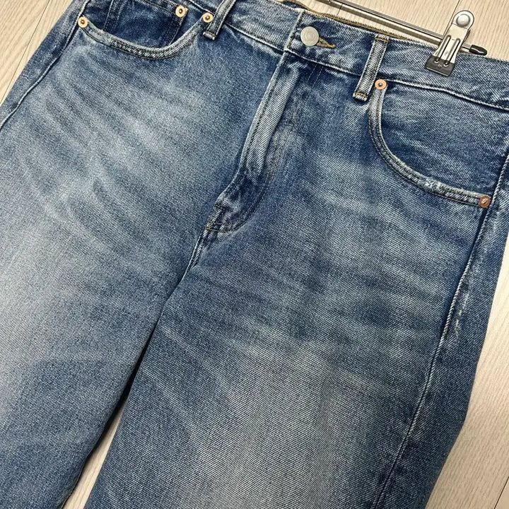 [BUNJANG] Paser Signature Straight Denim Jeans (Mid Blue) XL / XL) 파세르 시그니처 스트레이트 데님 [미드 블루]