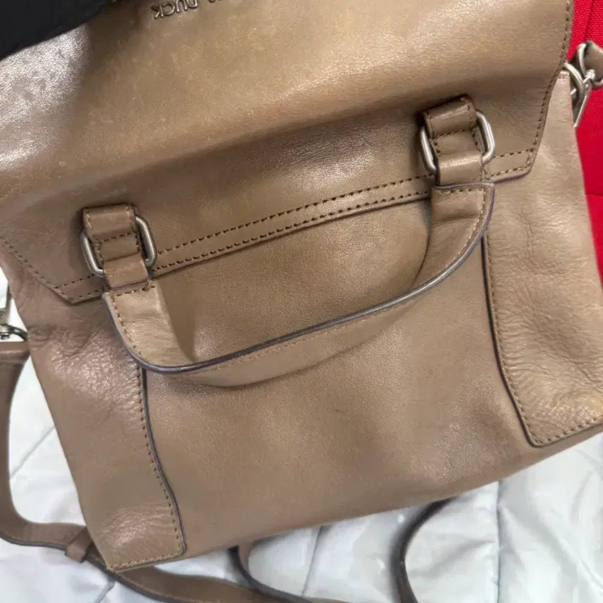 [BUNJANG] Mandarin Duck Leather Crossbody Bag / 만다리나덕 가죽 크로스백