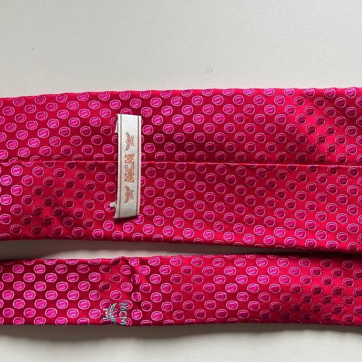 [SOLD OUT] MCM 넥타이 레드 도트 패턴
