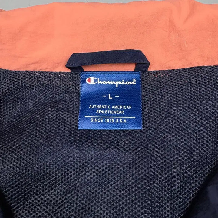[BUNJANG] Champion Navy/Orange Windbreaker Jacket L / 챔피온 네이비/오렌지 바람막이 L
