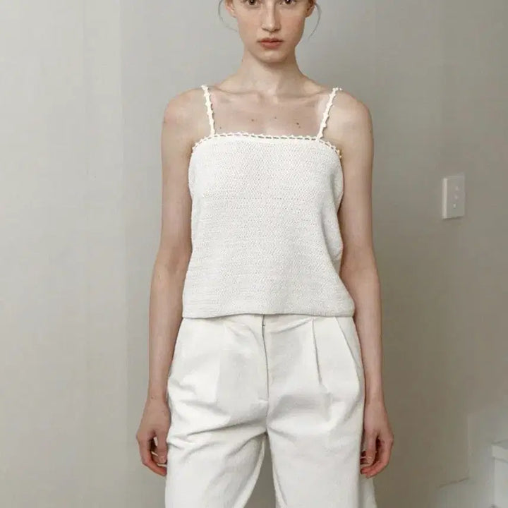 [BUNJANG] Crochet Summer Bustier Knit - Ivory / 크로쉐 썸머 니트 뷔스티에( 아이보리 )