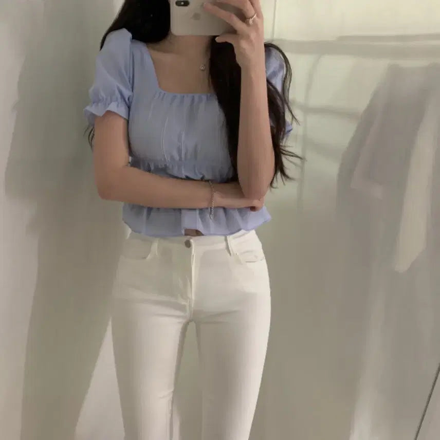 [BUNJANG] Delight Moon Short Sleeve Blouse / (새상품)딜라잇문 반팔 블라우스