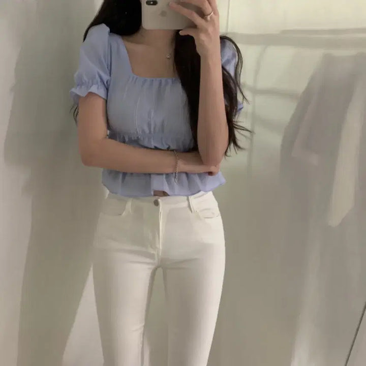[BUNJANG] Delight Moon Short Sleeve Blouse / (새상품)딜라잇문 반팔 블라우스