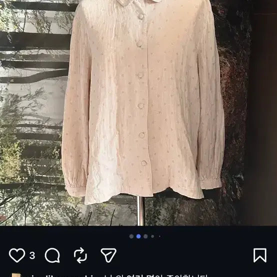 [BUNJANG] Dot Round Collar Blouse / 도트 홍콩 블라우스 둥근 카라 모리걸 모리 아오이유우