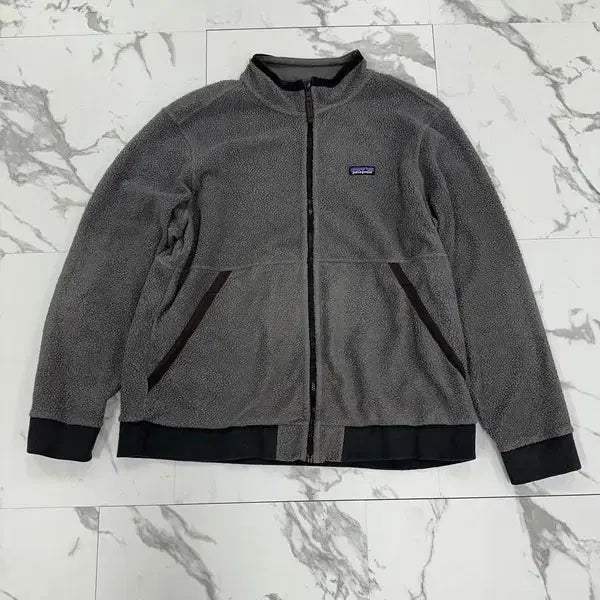 [BUNJANG] Patagonia Grey Shearling Fleece Jacket XL / 파타고니아 그레이 시어링 후리스