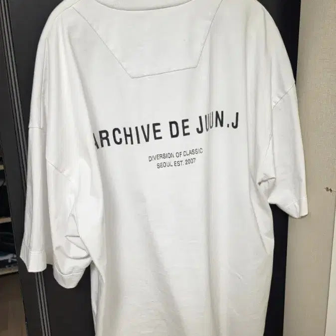 [BUNJANG] Junjie Archive Logo Short Sleeve T-Shirt White M / 준지 ARCHIVE 로고 반팔 화이트 M사이즈