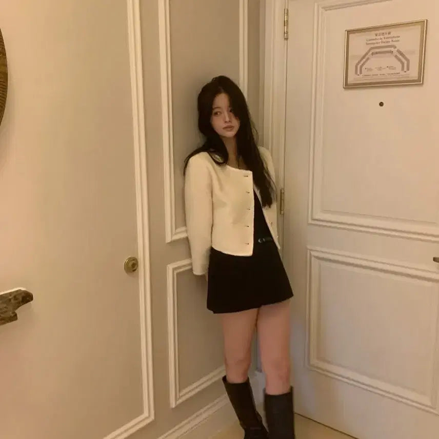 [BUNJANG] Shopmodo Bertie Tweed Jacket Ivory Size 1 / 샵모도 버티 트위드 자켓 1사이즈