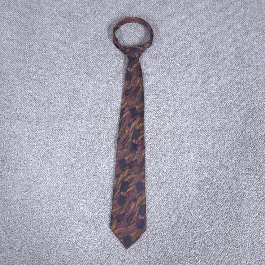 [BUNJANG] Saint Laurent Linen Silk Retro Pattern Necktie / [미사용] 입생로랑 린넨 실크 레트로 패턴 넥타이