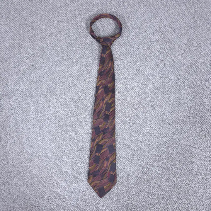 [BUNJANG] Saint Laurent Linen Silk Retro Pattern Necktie / [미사용] 입생로랑 린넨 실크 레트로 패턴 넥타이