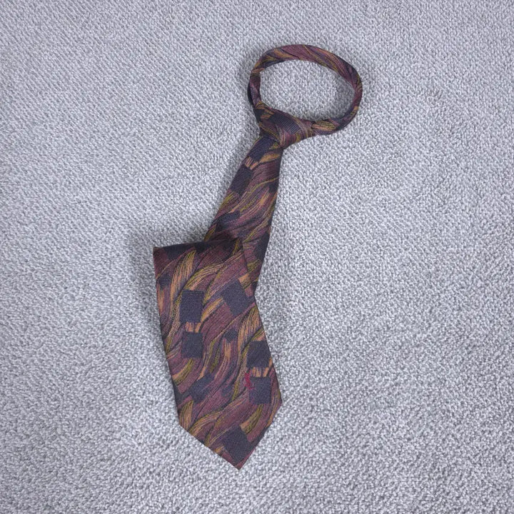 [BUNJANG] Saint Laurent Linen Silk Retro Pattern Necktie / [미사용] 입생로랑 린넨 실크 레트로 패턴 넥타이