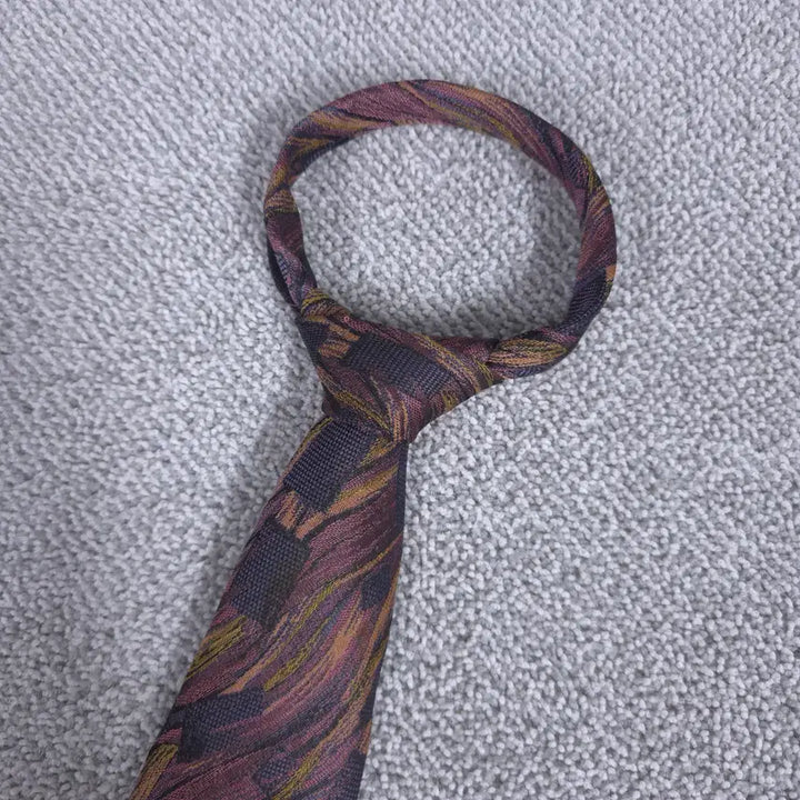 [BUNJANG] Saint Laurent Linen Silk Retro Pattern Necktie / [미사용] 입생로랑 린넨 실크 레트로 패턴 넥타이