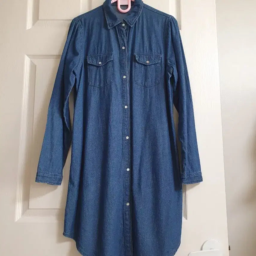 [BUNJANG] Denim Shirt Dress / Overshirt / (상태좋음)청 원피스겸 청남방, 셔츠 55~77