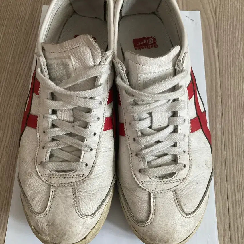 [BUNJANG] Onitsuka Tiger White/Red Sneakers / 오니츠카타이거 흰색/빨강 스니커즈