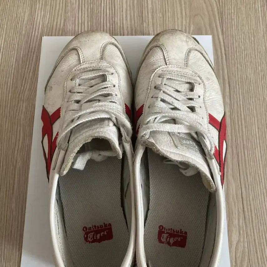 [BUNJANG] Onitsuka Tiger White/Red Sneakers / 오니츠카타이거 흰색/빨강 스니커즈