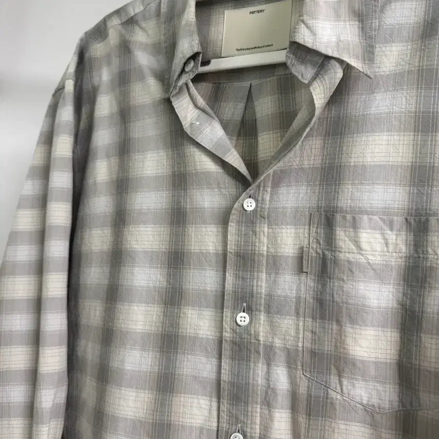 [BUNJANG] Pottery Button-Down Checkered Shirt Size 4 / 포터리 버튼다운 체크셔츠 4사이즈