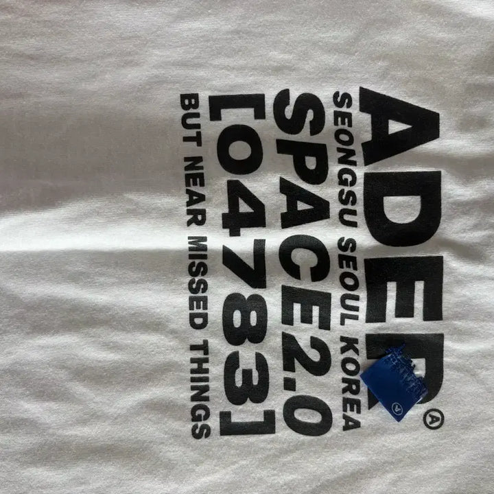[BUNJANG] Ader Error A2 Long Sleeve White Logo T-Shirt / 아더에러 롱슬리브 성수 a2