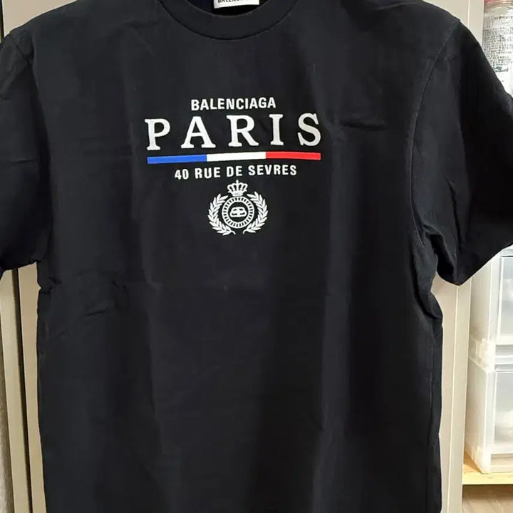 [BUNJANG] Balenciaga Paris Embroidered T-Shirt / 발렌시아가 파리 자수 티셔츠 S