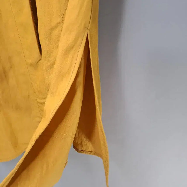 [BUNJANG] Blue Pepe Dark Yellow Long Shirt Vest Natural Seri Material / 블루페페 천연 세리 소재 다크옐로우 롱 셔츠 조끼