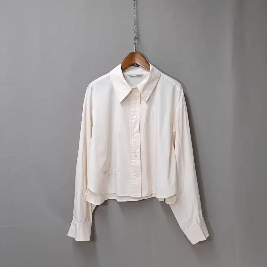 [BUNJANG] Kenneth Lady Cotton Blend Asymmetrical Light Pink Shirt / 케네스 레이디 뒤트임 면혼방 언발 라이트 핑크 셔츠