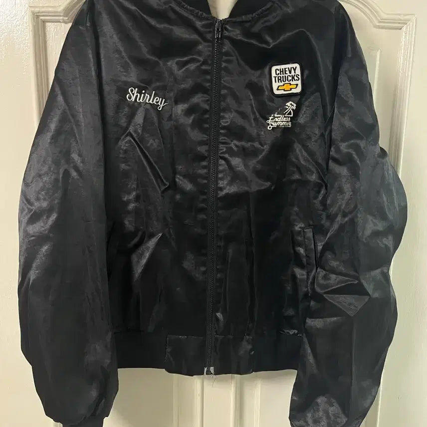 [BUNJANG] USA Made Satin Jacket with Chevy Trucks Logo / Made in USA Satin 사틴 자켓