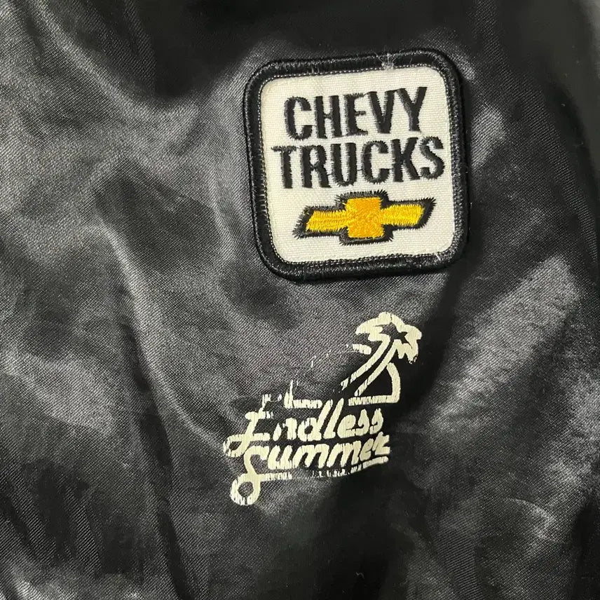 [BUNJANG] USA Made Satin Jacket with Chevy Trucks Logo / Made in USA Satin 사틴 자켓
