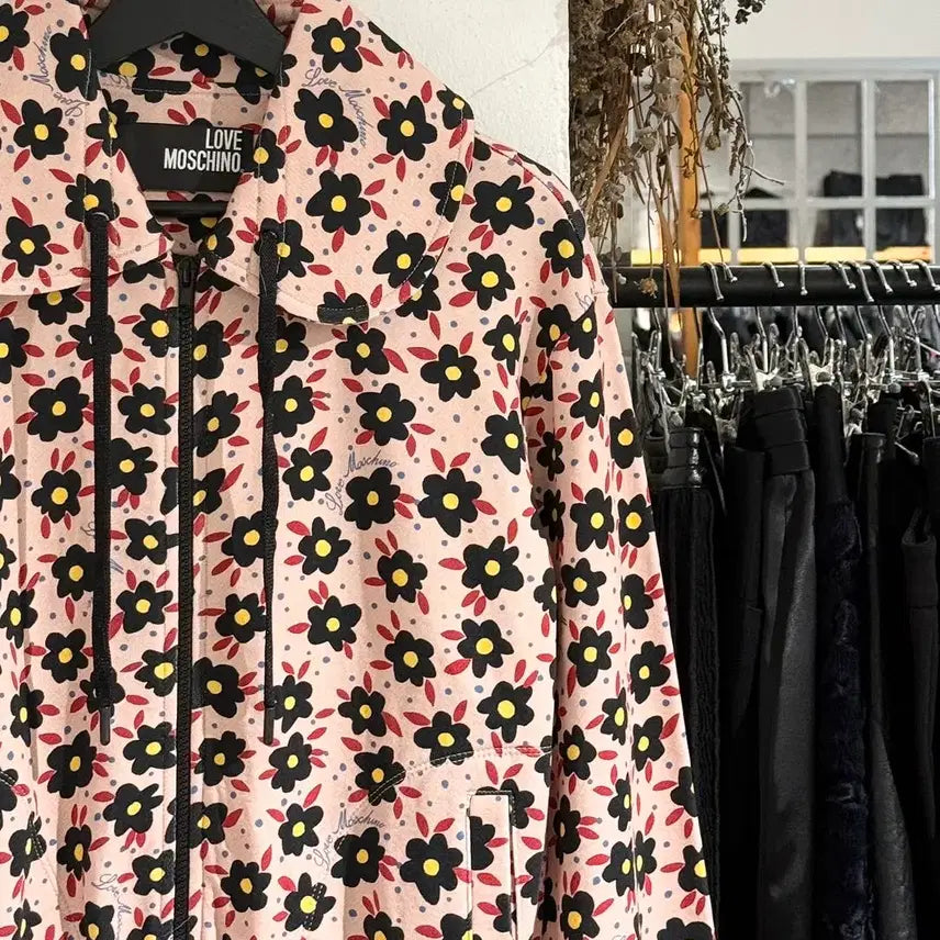 [BUNJANG] Love Moschino Pink Floral Print Jacket / 러브 모스키노 핑크 플로럴 프린트 자켓