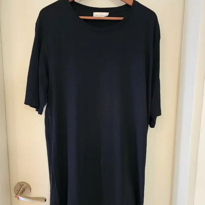 [BUNJANG] Face Connection Oversized Black Plain T-Shirt / [정품] 페이스커넥션 오버핏 블랙 무지 티셔츠