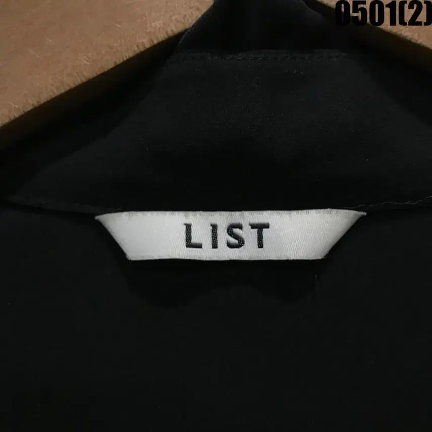 [BUNJANG] LIST Black Frill Detail Blouse - Size S / LIST 블랙 프릴 장식 블라우스 s