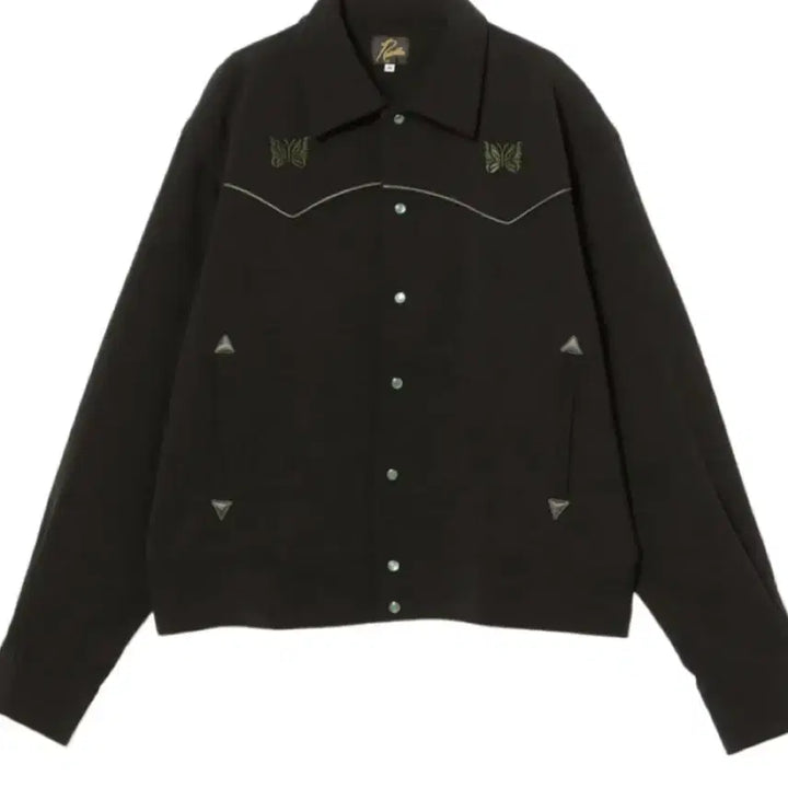 [BUNJANG] Needles PE/PU Double Cloth Piping Cowboy Jacket Black / 니들스 PE/PU 더블 클로스 파이핑 카우보이 자켓 블랙
