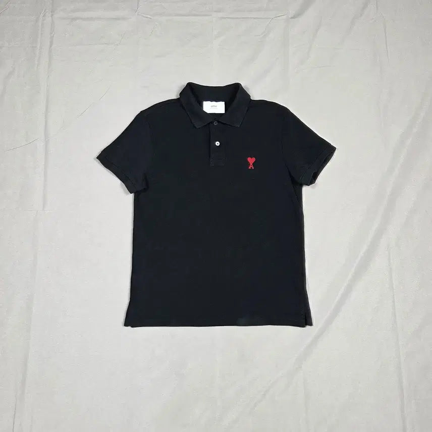 [BUNJANG] Ami Paris Small Ami de Coeur Logo Polo Shirt Black / (새상품) [아미] 스몰 하트 로고 폴로 셔츠 | S00077