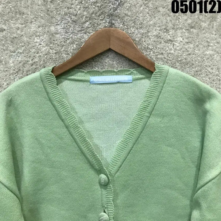 [BUNJANG] OLOi COLLECTION Mints V-Neck Knit Cardigan / OLOiCOLLECTION 연두색 브이넥 니트 가디건 m