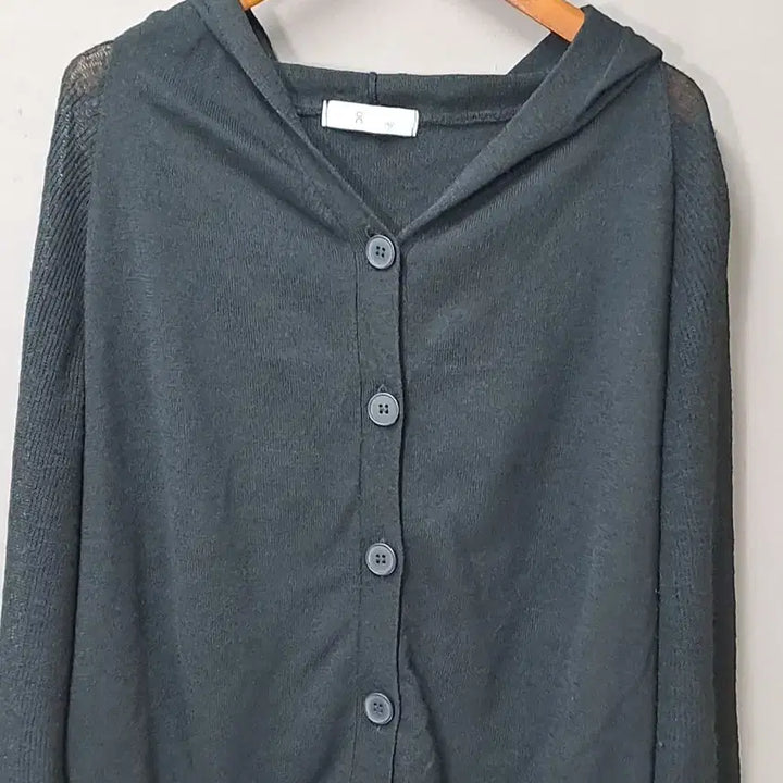 [BUNJANG] Mono n Milky Two-Tone Black Summer Cardigan / mono n milky투톤 소재 블랙 여름 가디건