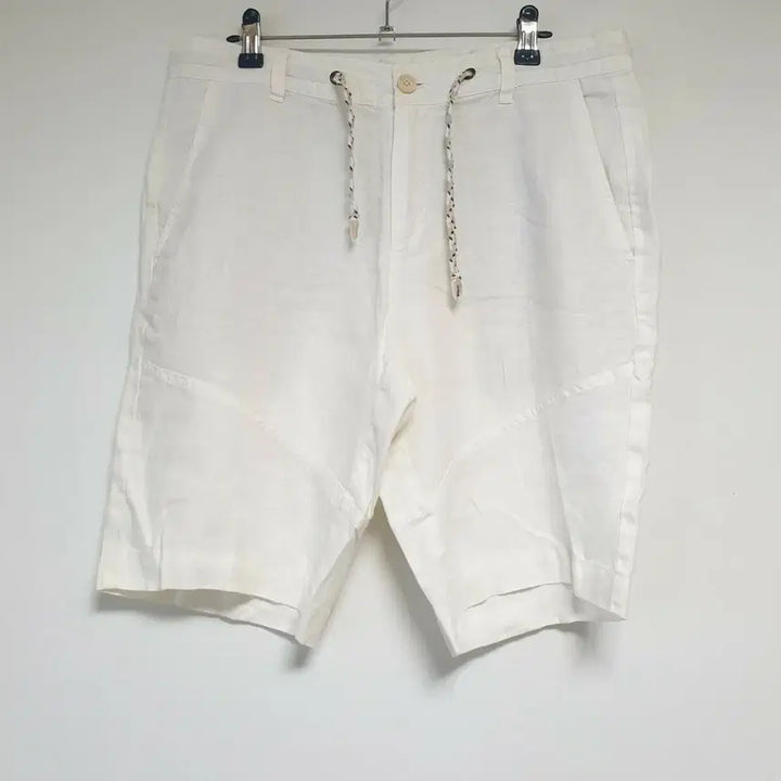 [BUNJANG] Zara Linen Shorts White Size L / 자라 화이트 린넨 반바지