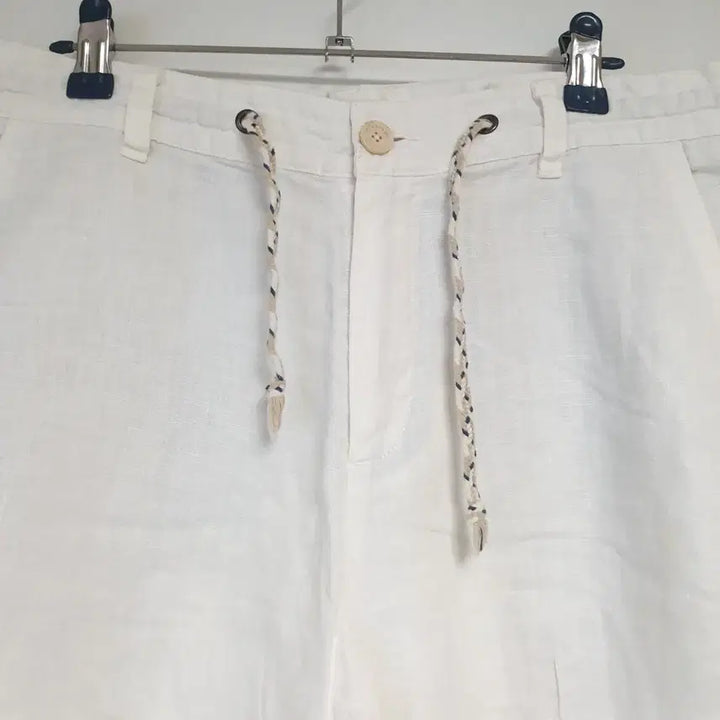 [BUNJANG] Zara Linen Shorts White Size L / 자라 화이트 린넨 반바지