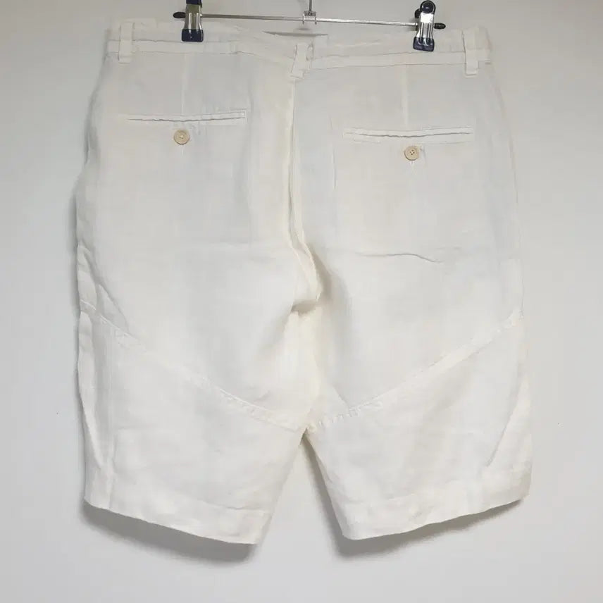 [BUNJANG] Zara Linen Shorts White Size L / 자라 화이트 린넨 반바지