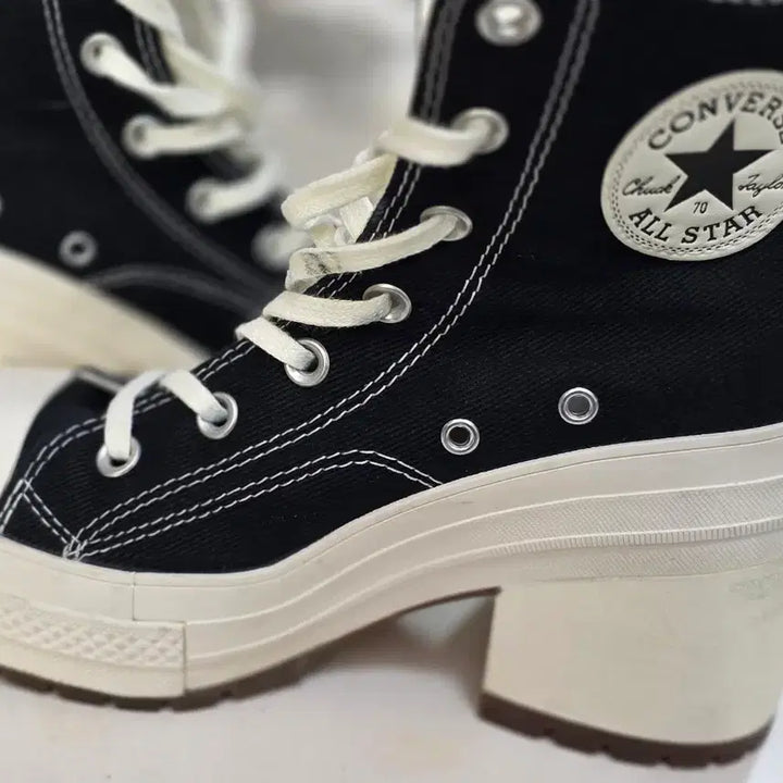 [BUNJANG] Converse Chuck Taylor All Star 70 Platform High Top Black Sneakers / 컨버스 척테일러 70 힐 블랙 하이